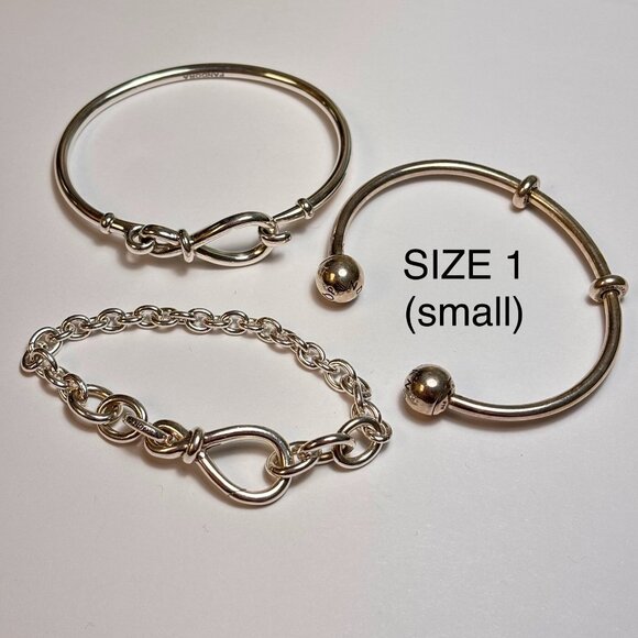 Set of 3 Sterling Silver Pandora Bracelets - Picture 1 of 1